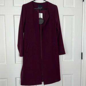 COPY - NWT Harlow and Graham Woman’s Burgundy Open Front Jacket - Size XS
